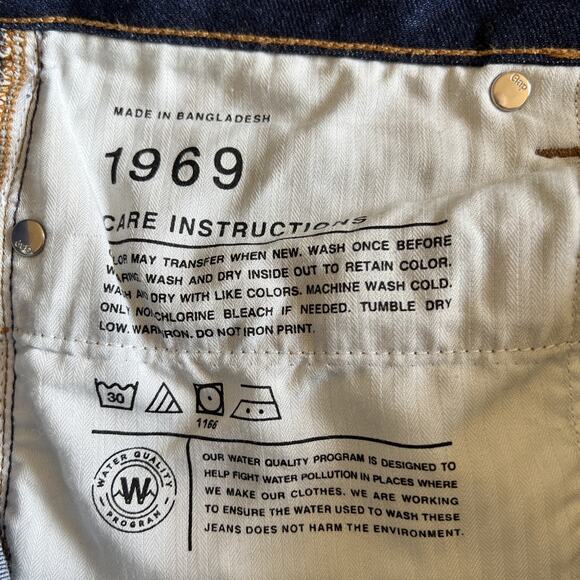 Gap 1969 Jeans Womens 30R Long & Lean Denim Trousers Blue Bootcut Casual Cowgirl - Picture 10 of 14